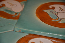 Set of 17 Mission San Jose Potteries Calla Lily Arts & Crafts Tiles c. 1940's