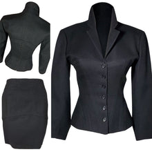 Vintage ALAIA Fall/Winter 1987 Runway Collection Wool Corset Skirt Suit