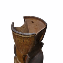 17” Signed Mid-Century Hand Built Brutalist Art Pottery Vase