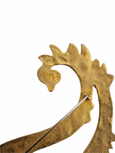 Mary McFadden Stylized Dragon Gilt Gold Brooch