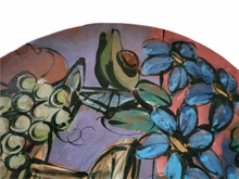21" Katie Pell Clay Wall Hanging Still Life Centerpiece Art Pottery Charger