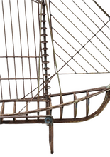 Rusty Patina Yard Art Mid Century Curtis Jere 1970’s Metal Sailboat Sculpture
