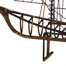 Rusty Patina Yard Art Mid Century Curtis Jere 1970’s Metal Sailboat Sculpture