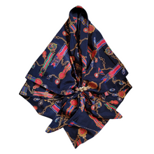 Oversized Scarf with Chains Medals and Ribbons