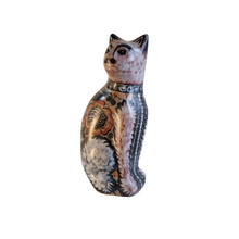 Tonala Burnished Clay Hand Painted Mestizo Ceramic Nahual Cat