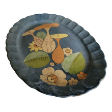 22" Vintage Oval Tlaquepaque Mexican Pottery "Art Deco" Grained Platter