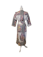 Vintage 1980's Mary McFadden Damask Belted Wrap Robe Medium
