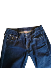 True Religion Disco Julie Blue Denim Ultra Low Rise Jeans Size 27