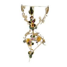 Midcentury Italian Tole Accent Side Table Metal Stand