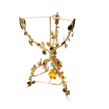 Midcentury Italian Tole Accent Side Table Metal Stand