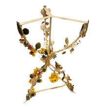 Midcentury Italian Tole Accent Side Table Metal Stand
