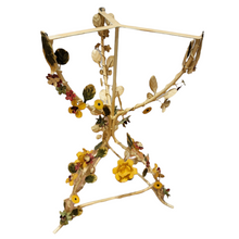 Midcentury Italian Tole Accent Side Table Metal Stand