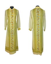 Vintage 1970's Alfred Shaheen Maxi Hostess Dress