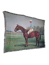 21st Century Woven Tapestry Blanket Throw Equestrian Theme