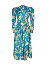 1980’s Vintage Laura Ashley Midi Cotton Dress and Jacket with Signature Ashley Floral Print