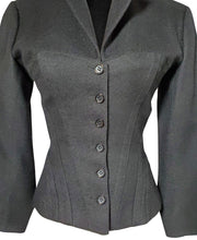 Vintage ALAIA Fall/Winter 1987 Runway Collection Wool Corset Skirt Suit
