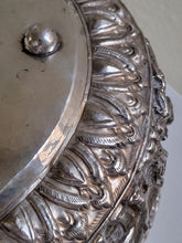 Thai or Lao Silverplate Offering Bowl with scenes from the Vessantara Jataka Repoussed and Chased