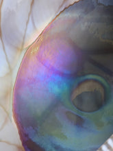 Iridescent Shell-shaped Sculptural Pleated Italian Art Glass Centerpiece Bowl