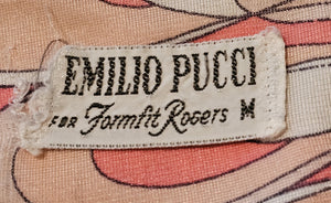 1960’s Vintage Emilio Pucci for Formfit Rogers Signature Fabric Slip Dress Medium