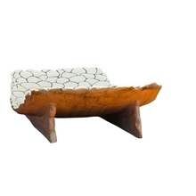 Hand Built Pottery Clay Centerpiece Signed 17.5"