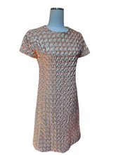 Vintage 1960s Maison Annette Custom Tailored in Hong Kong by Modiste East Brocade A-line Cocktail Dress and Coat Set