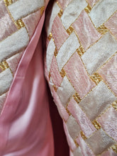 Vintage 1960s Maison Annette Custom Tailored in Hong Kong by Modiste East Brocade A-line Cocktail Dress and Coat Set