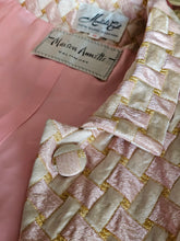 Vintage 1960s Maison Annette Custom Tailored in Hong Kong by Modiste East Brocade A-line Cocktail Dress and Coat Set