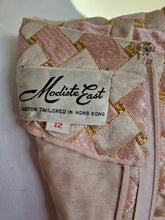 Vintage 1960s Maison Annette Custom Tailored in Hong Kong by Modiste East Brocade A-line Cocktail Dress and Coat Set