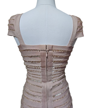 Pre-loved Herve Leger Faceted Crystal Beads Bandage Skirt Set XS
