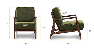 POLY & BARK Verity Lounge Chair, Distressed Green Velvet - paid link