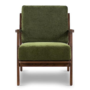 POLY & BARK Verity Lounge Chair, Distressed Green Velvet - paid link