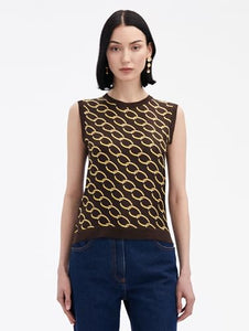 Oscar de la Renta Chain-Link Inset Tank - paid link