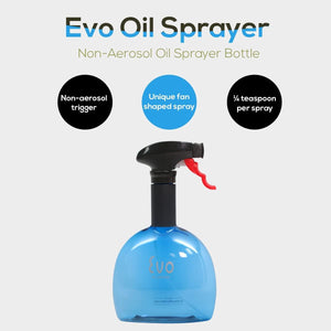 Evo Oil Sprayer Bottle, Non-Aerosol for Olive Oil and Cooking Oils, 18-ounce Capacity