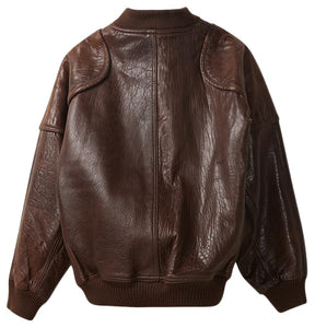 Pre-Loved Issey Miyake Men's 1980'S I.S. Leather Bomber Brown - paid link