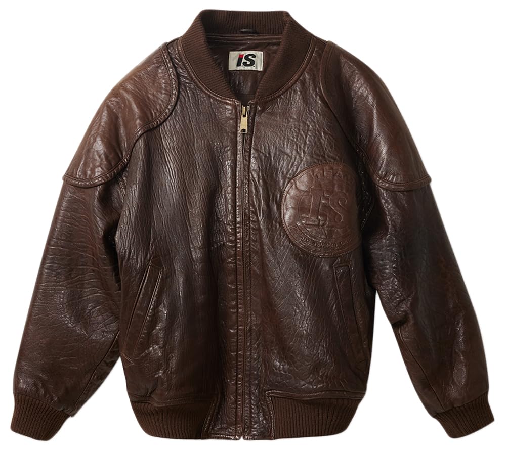 Pre-Loved Issey Miyake Men's 1980'S I.S. Leather Bomber Brown - paid link