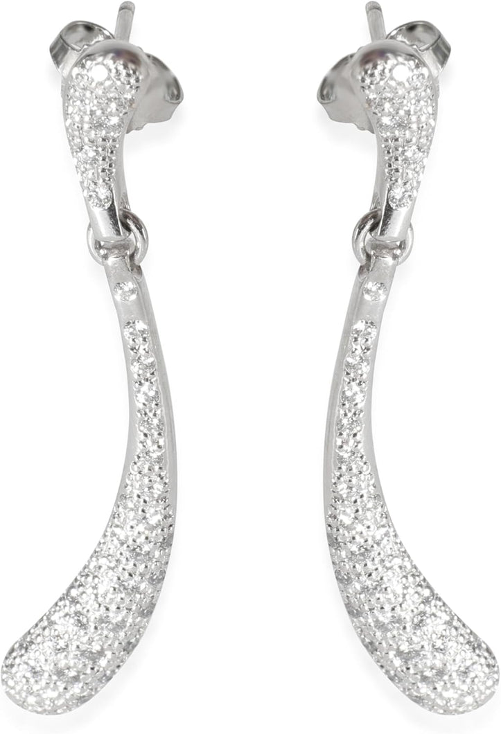 Pre-Loved Elsa Peretti Teardrop Diamond Drop Earrings in Platinum 0.75 CTW , 42 mm - paid link