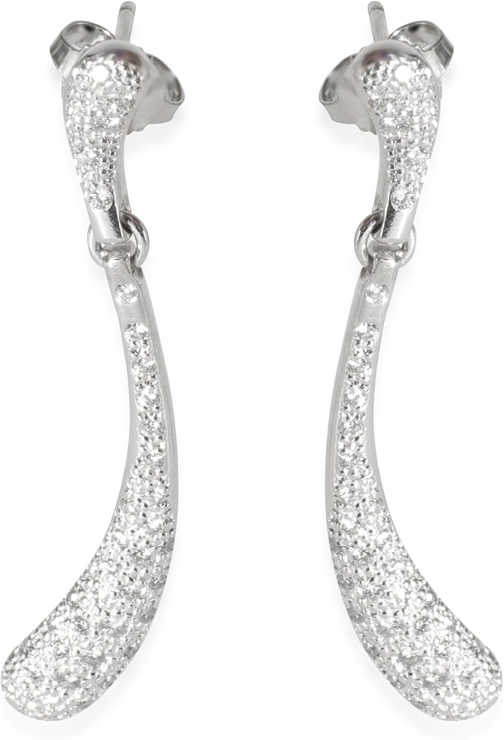 Pre-Loved Elsa Peretti Teardrop Diamond Drop Earrings in Platinum 0.75 CTW , 42 mm - paid link