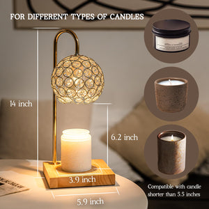 Candle Warmer Lamp, Electric Candle Lamp Warmer with Timer, Mom Christmas Birthday Gifts for Women, House Warming Gifts New Home Bedroom Decor, Dimmable Wax Melt Warmer with 2 Bulbs - Paid Link