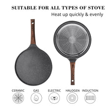 SENSARTE Nonstick Crepe Pan with Spreader, 10-Inch Natural Ceramic Coating Dosa Pan Pancake Flat Skillet Tawa Griddle with Stay-Cool Handle, Induction Compatible, PFOA Free (White) - paid link