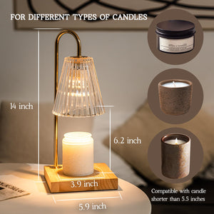 Candle Warmer Lamp, Electric Candle Lamp Warmer with Timer, Mom Christmas Birthday Gifts for Women, House Warming Gifts New Home Bedroom Decor, Dimmable Wax Melt Warmer with 2 Bulbs - Paid Link