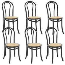 Bentwood Dining Chairs Set of 4 Mid-Century Modern Rattan Kitchen Chairs with Backrest, Armless Curved Wood Desk/Side Chair for Dining/Kitchen Room,Home No Assembly Required, Walnut Wood