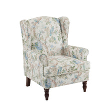 MELLCOM Floral Accent Chair, High Back Upholstered Armchair with Solid Legs, Leisure Single Sofa Chair for Living Room, Bedroom, Home Office, Teal Floral - paid link