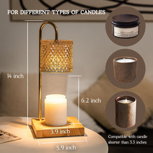 Candle Warmer Lamp, Electric Candle Lamp Warmer with Timer, Mom Christmas Birthday Gifts for Women, House Warming Gifts New Home Bedroom Decor, Dimmable Wax Melt Warmer with 2 Bulbs - Paid Link