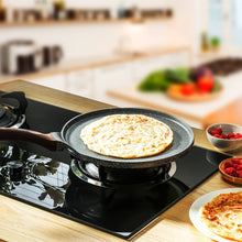 SENSARTE Nonstick Crepe Pan with Spreader, 10-Inch Natural Ceramic Coating Dosa Pan Pancake Flat Skillet Tawa Griddle with Stay-Cool Handle, Induction Compatible, PFOA Free (White) - paid link