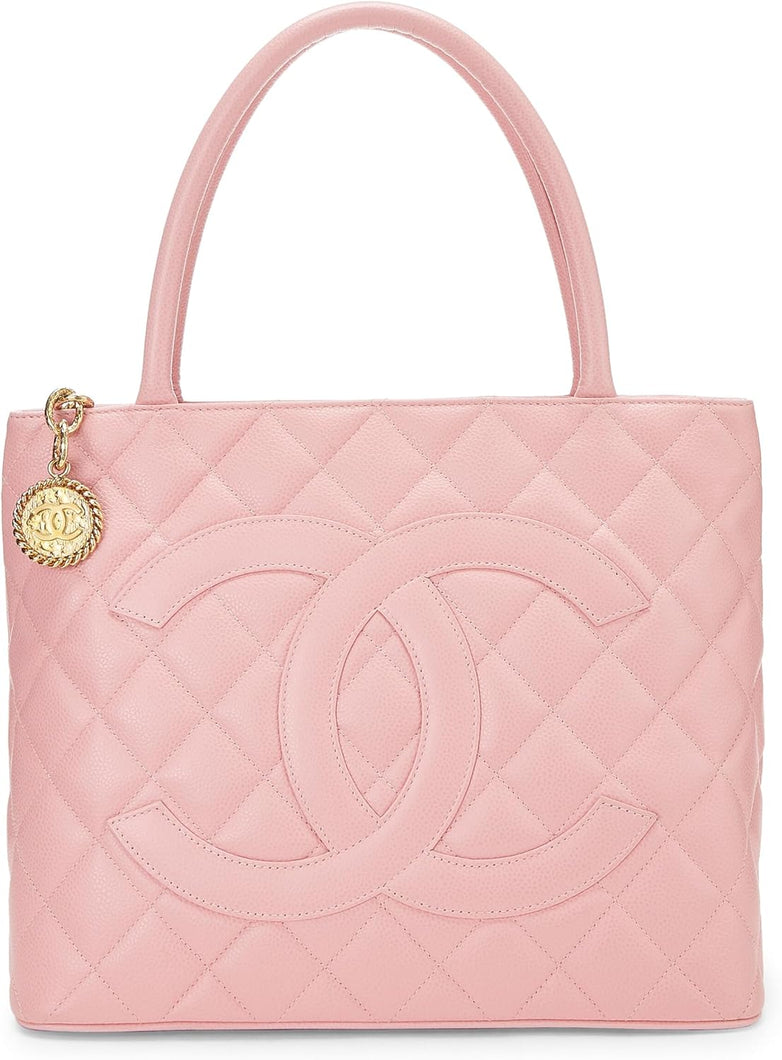 Pre-Loved Chanel Pink Quilted Caviar Medallion Tote, Pink - paid link