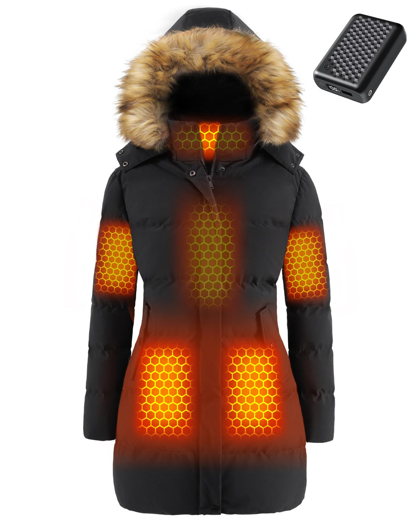 Graphene Women Heated Jacket 12V Fast Charge 18400mAh Large Capacity