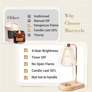 Candle Warmer Lamp, Electric Candle Lamp Warmer with Timer, Mom Christmas Birthday Gifts for Women, House Warming Gifts New Home Bedroom Decor, Dimmable Wax Melt Warmer with 2 Bulbs - Paid Link