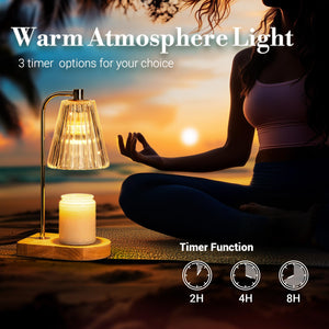 Candle Warmer Lamp, Electric Candle Lamp Warmer with Timer, Mom Christmas Birthday Gifts for Women, House Warming Gifts New Home Bedroom Decor, Dimmable Wax Melt Warmer with 2 Bulbs - Paid Link