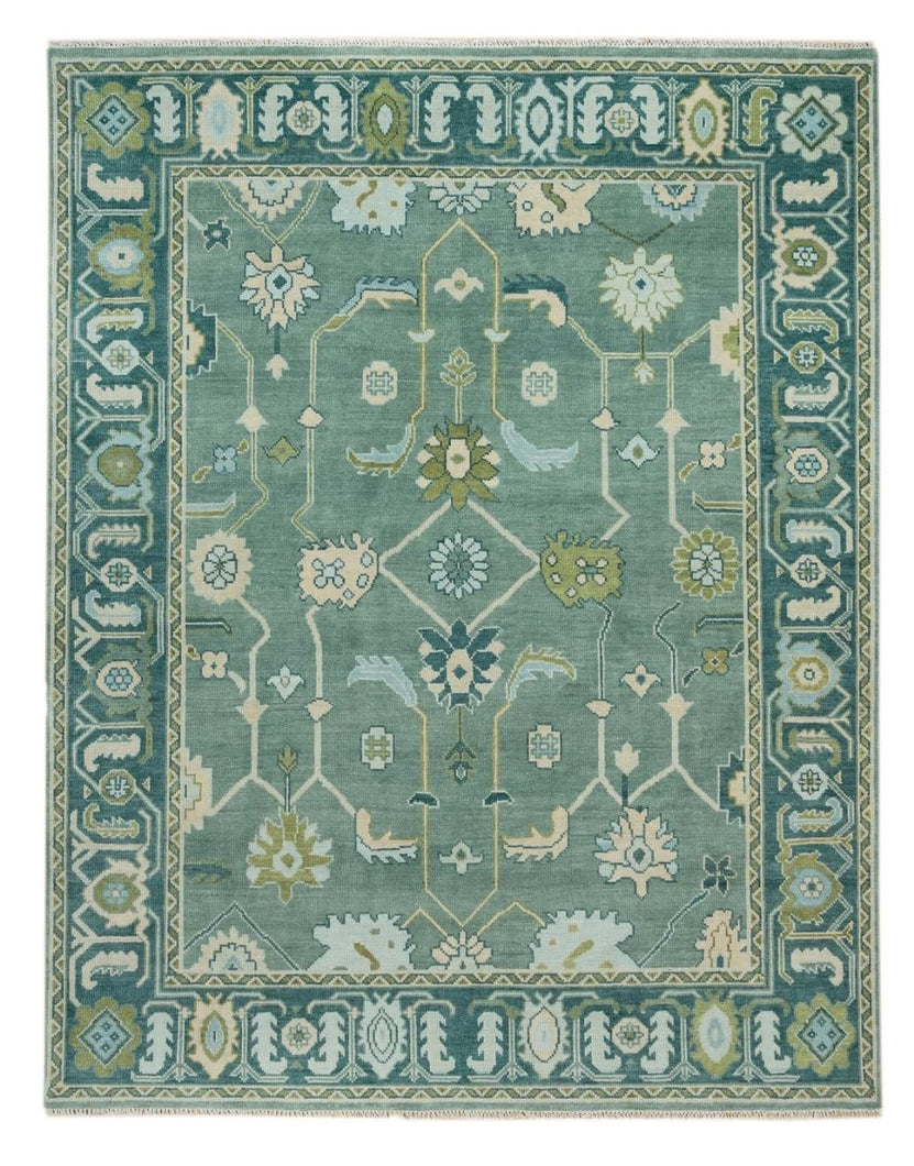 Hand Knotted Turkish Oushak Area Rug, Floral Design Rectangular Washable Carpet, Luxury Non Slip Floor Accent for Living Room, Oushak Area Rugs for Bedroom, Modern Aesthetic Home Décor (12x15 ft) - paid link