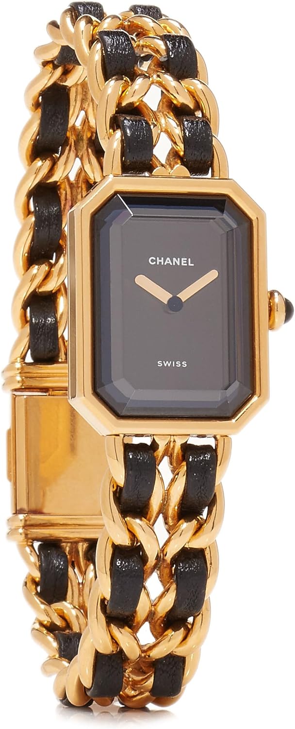 Pre-Loved Chanel Black & Gold Premiere Watch Large, Black - paid link